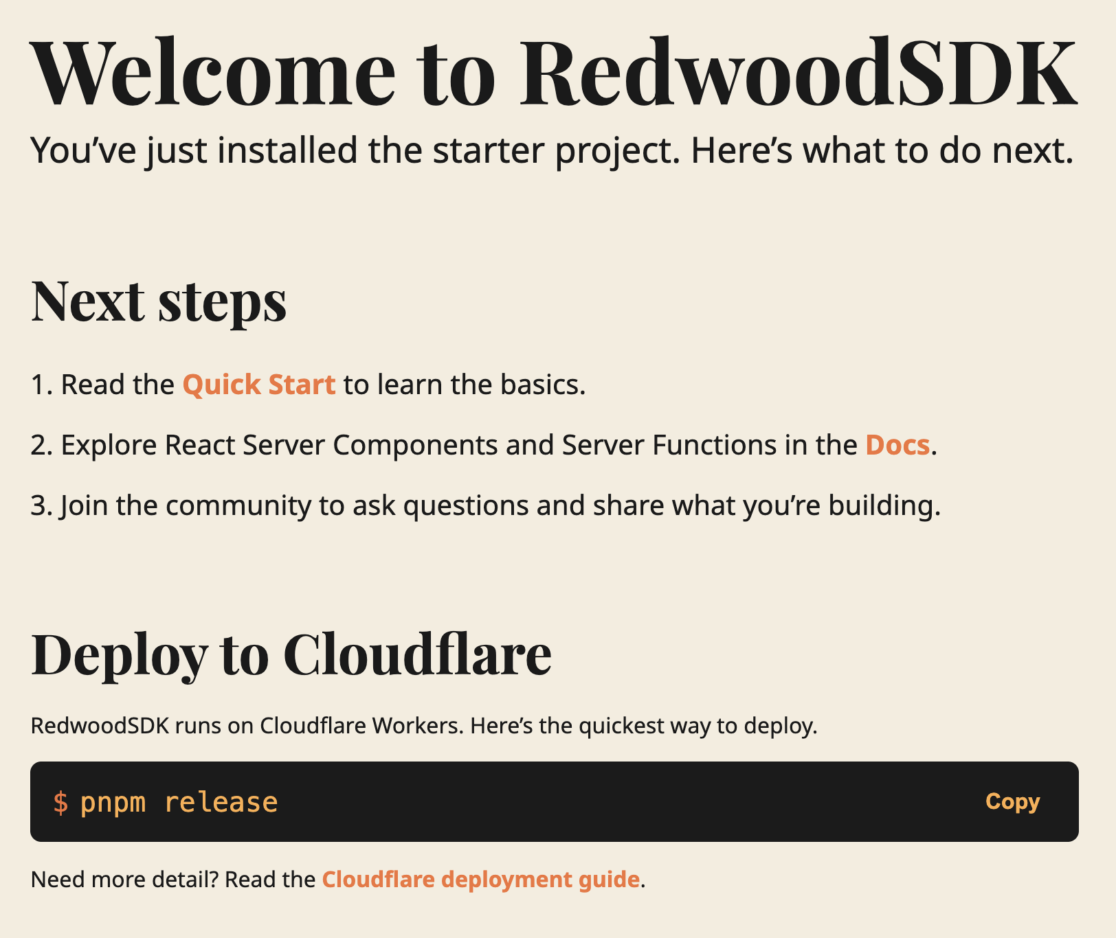 screenshot of web browser showing &quot;Welcome&quot; page